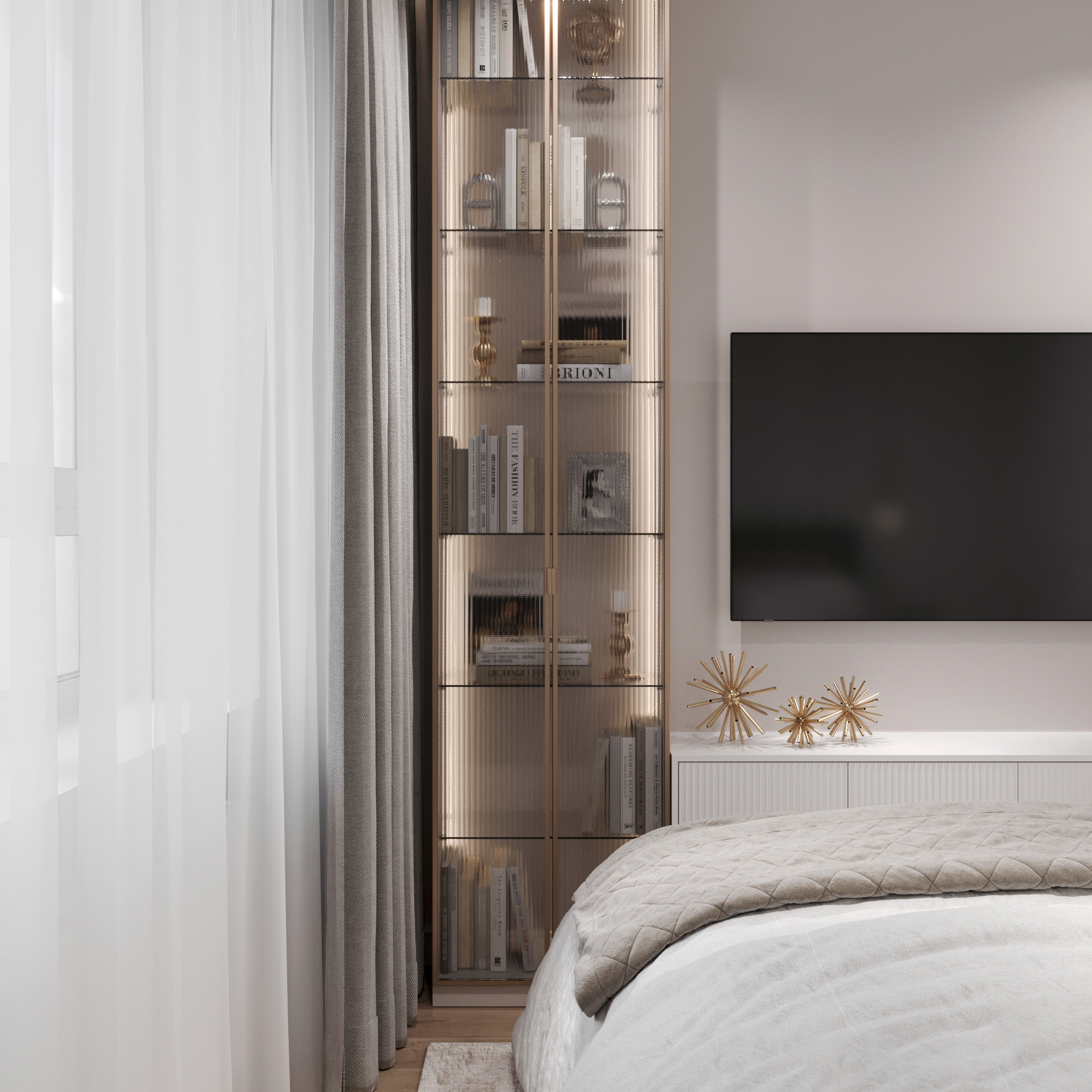 1к квартира в ЖК Андерсен Парк 36м2 — Спальня