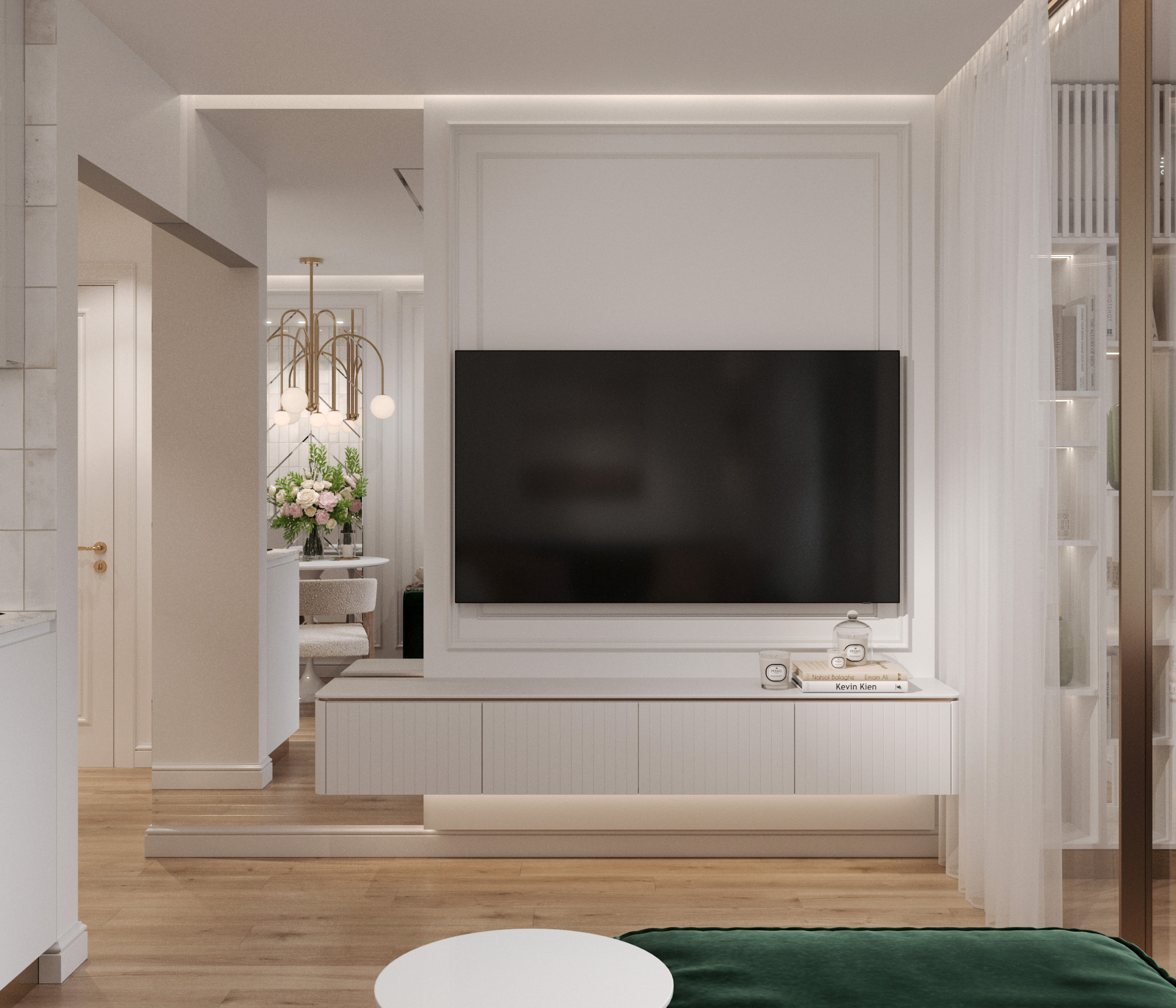 1к квартира в ЖК Андерсен Парк 36м2 — Кухня-гостиная