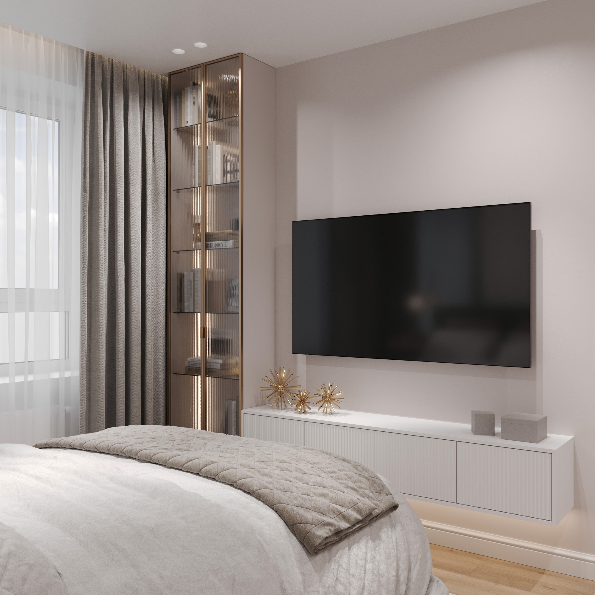 1к квартира в ЖК Андерсен Парк 36м2 — Спальня