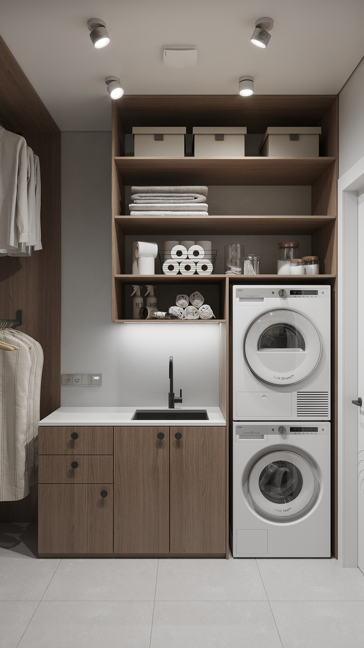 3к квартира в ЖК Айвазовский 97м2 — Постирочная