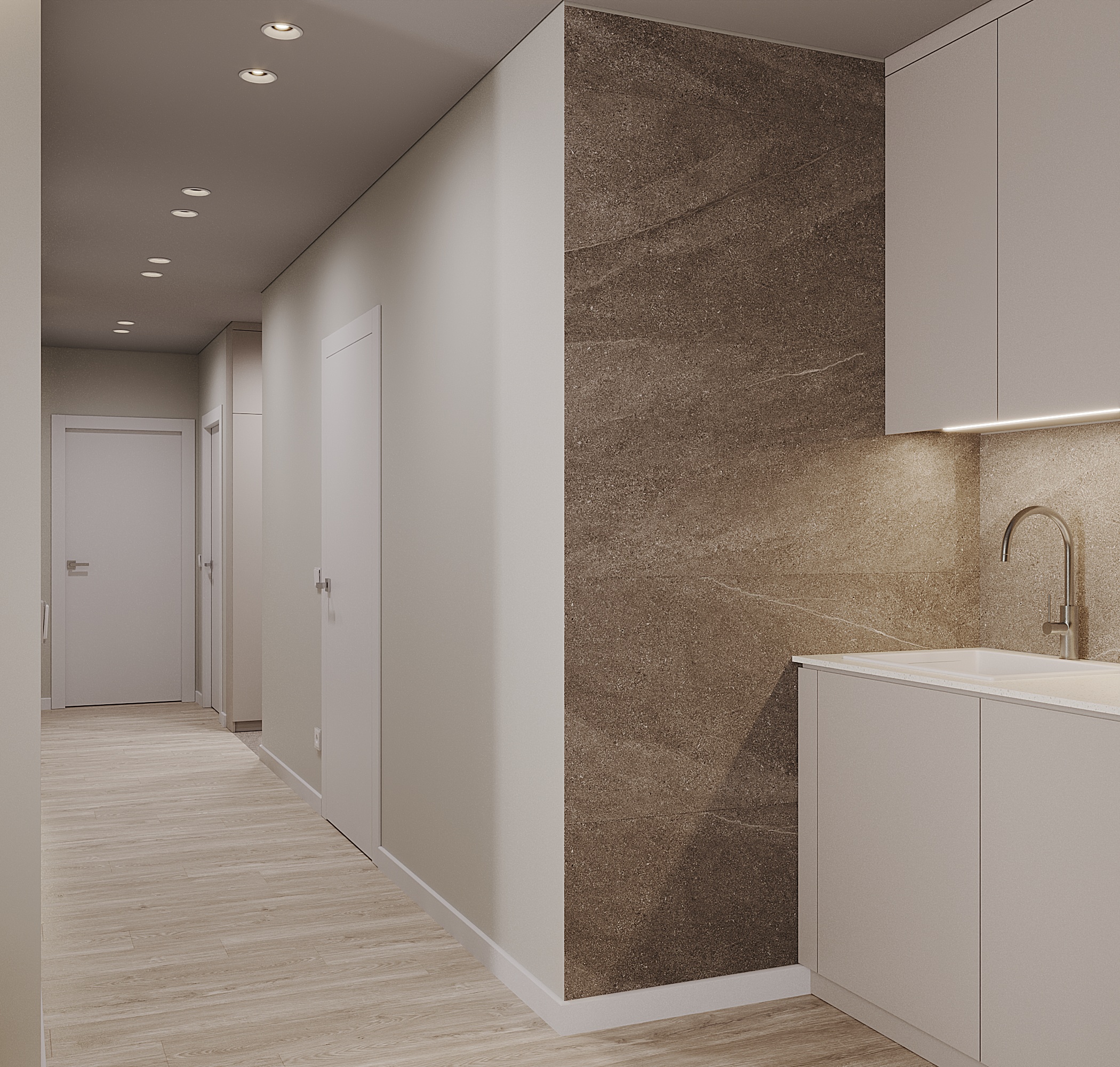 3к квартира в ЖК Домашний 86м2 — Прихожая