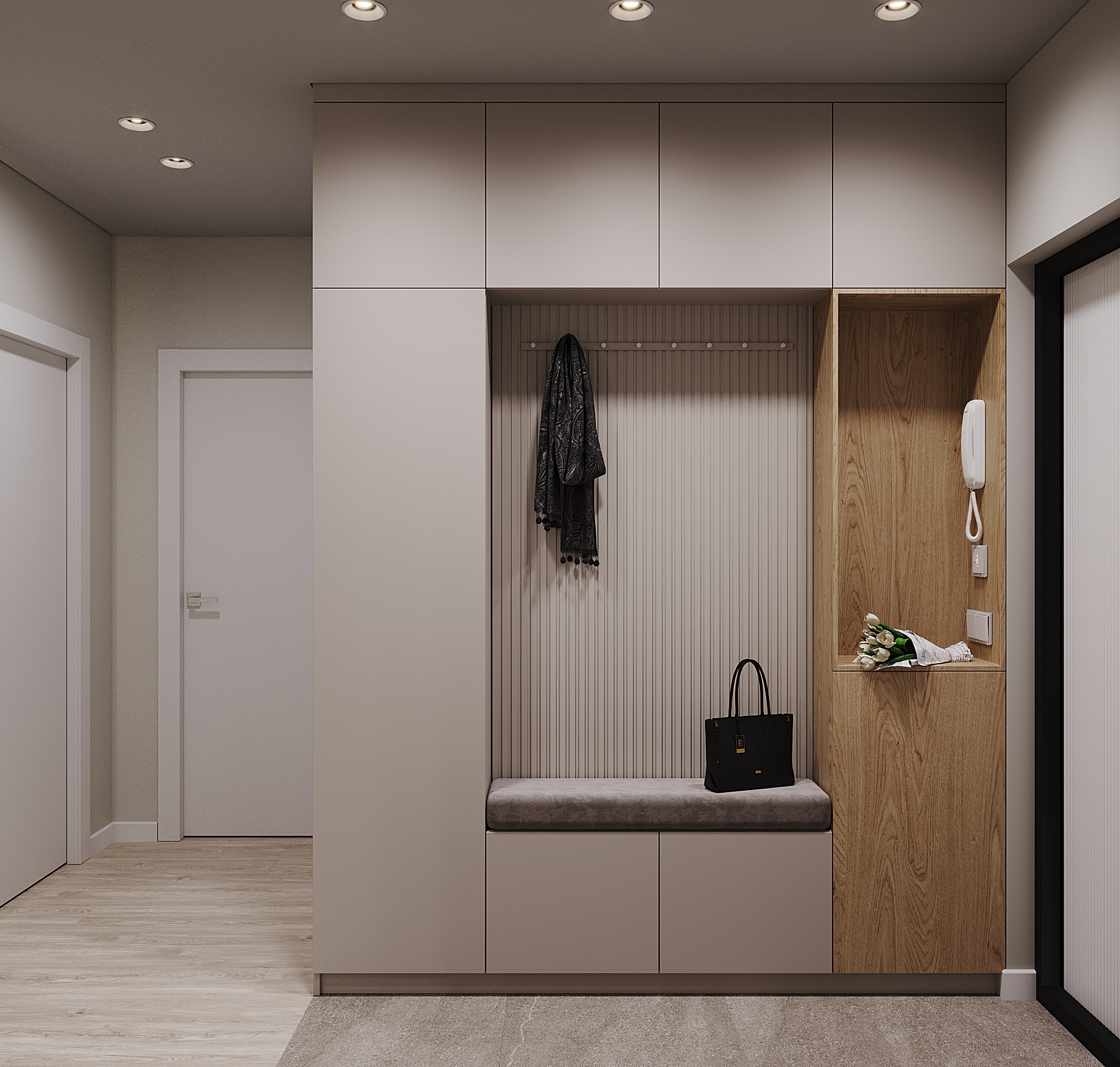 3к квартира в ЖК Домашний 86м2 — Прихожая