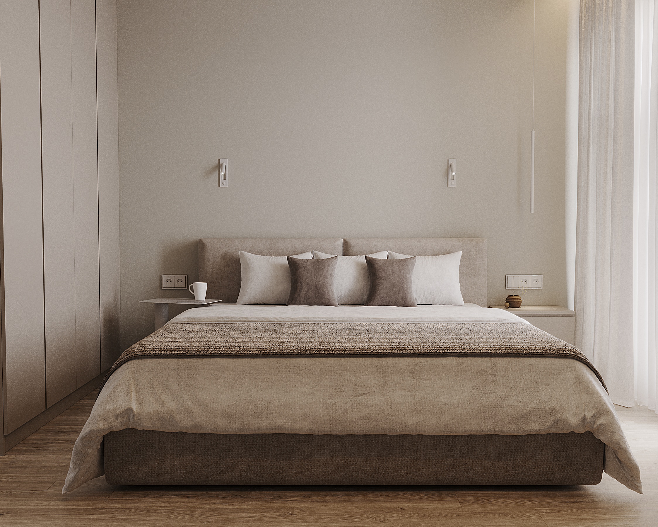 3к квартира в ЖК Домашний 86м2 — Спальня