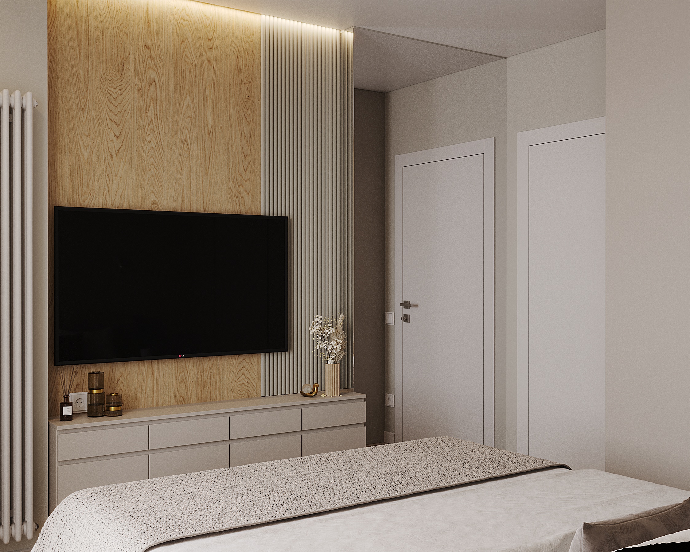 3к квартира в ЖК Домашний 86м2 — Спальня