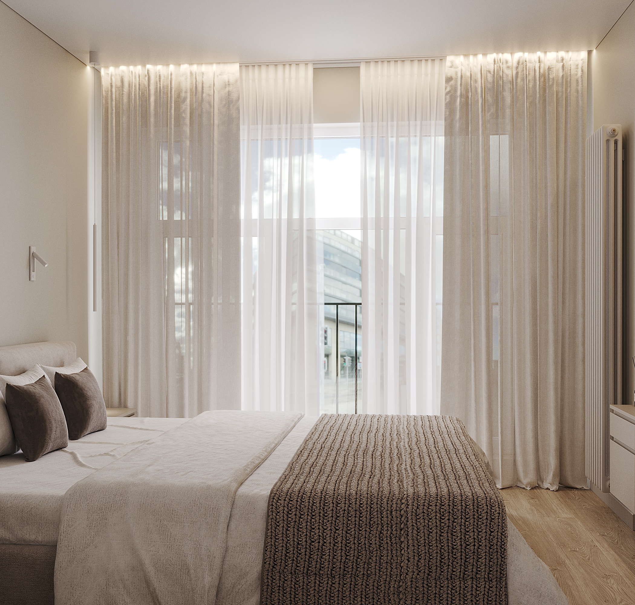 3к квартира в ЖК Домашний 86м2 — Спальня