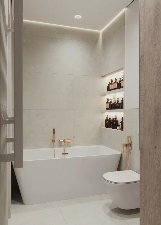 3к квартира в жк Европейский квартал 90м2 — Санузел