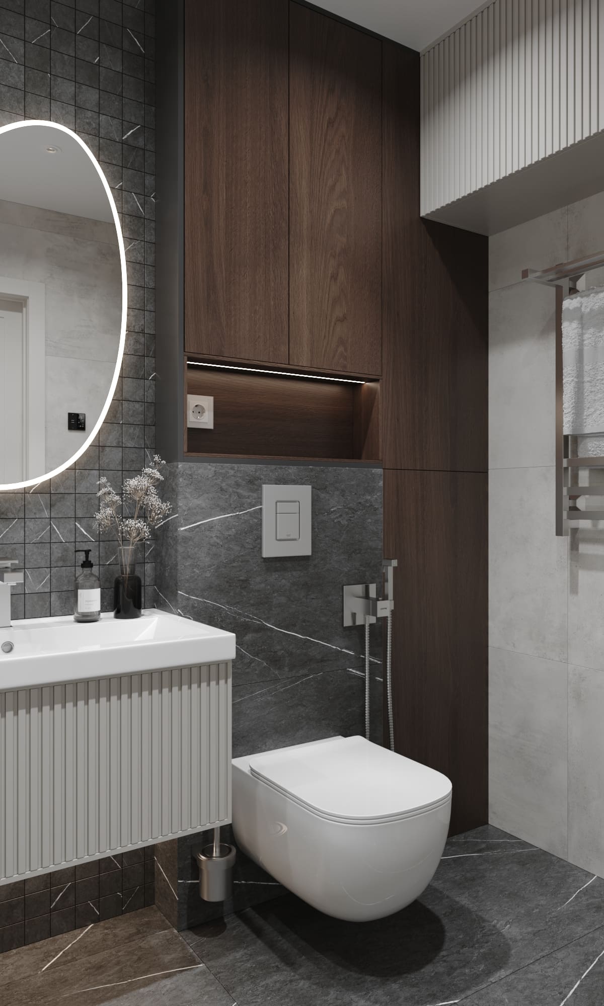 3к квартира в жк Гранд Квартал 76м2 — Санузел