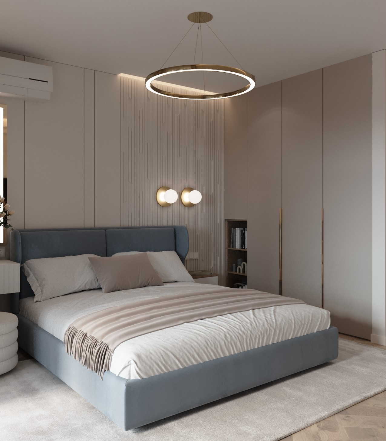 3к квартира в жк Гранд Квартал 76м2 — Спальня