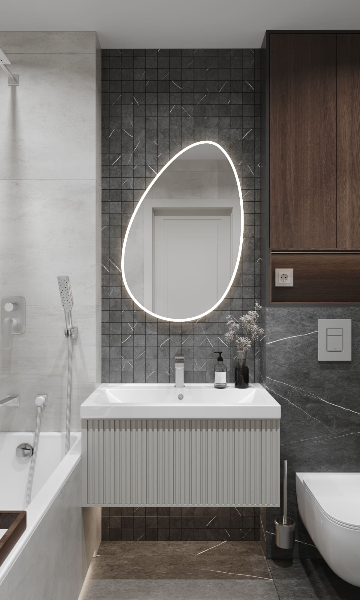 3к квартира в жк Гранд Квартал 76м2 — Санузел