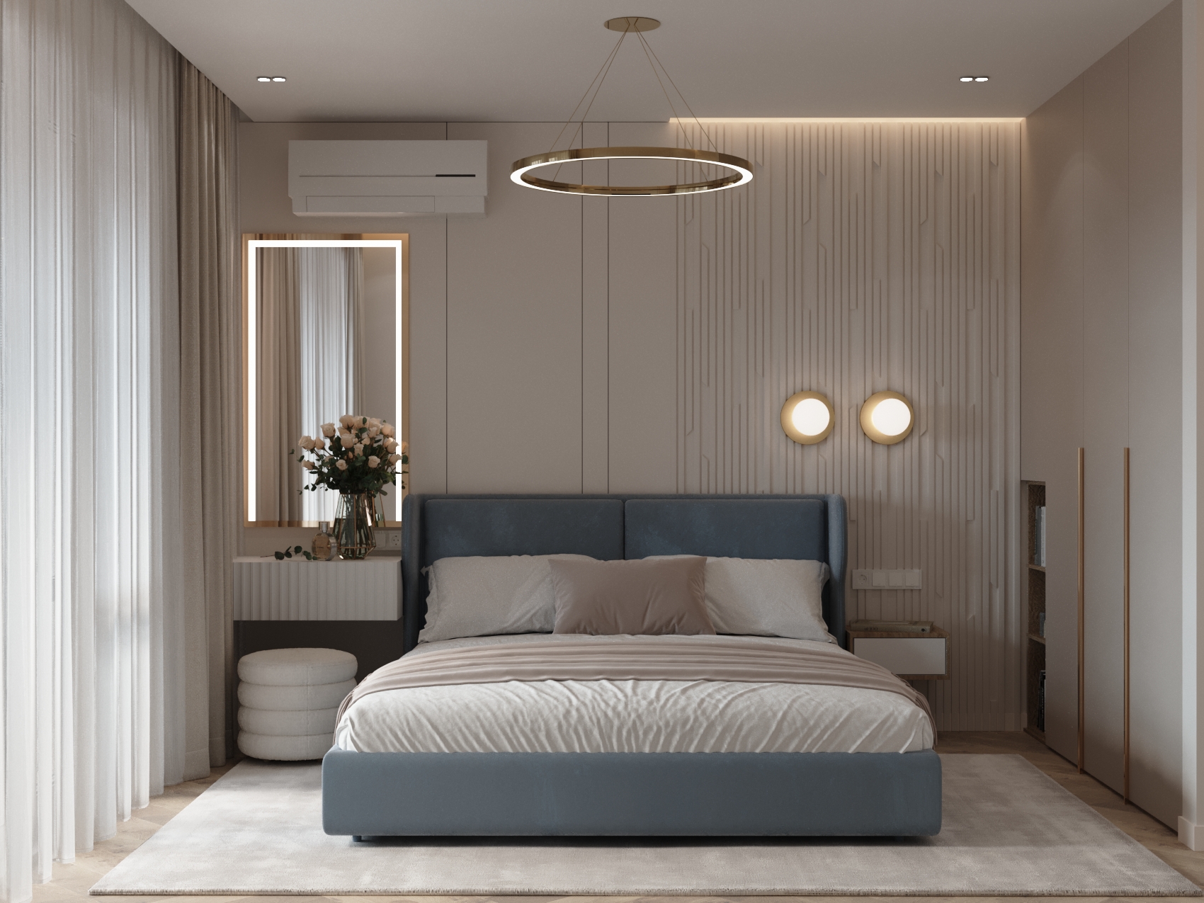 3к квартира в жк Гранд Квартал 76м2 — Спальня