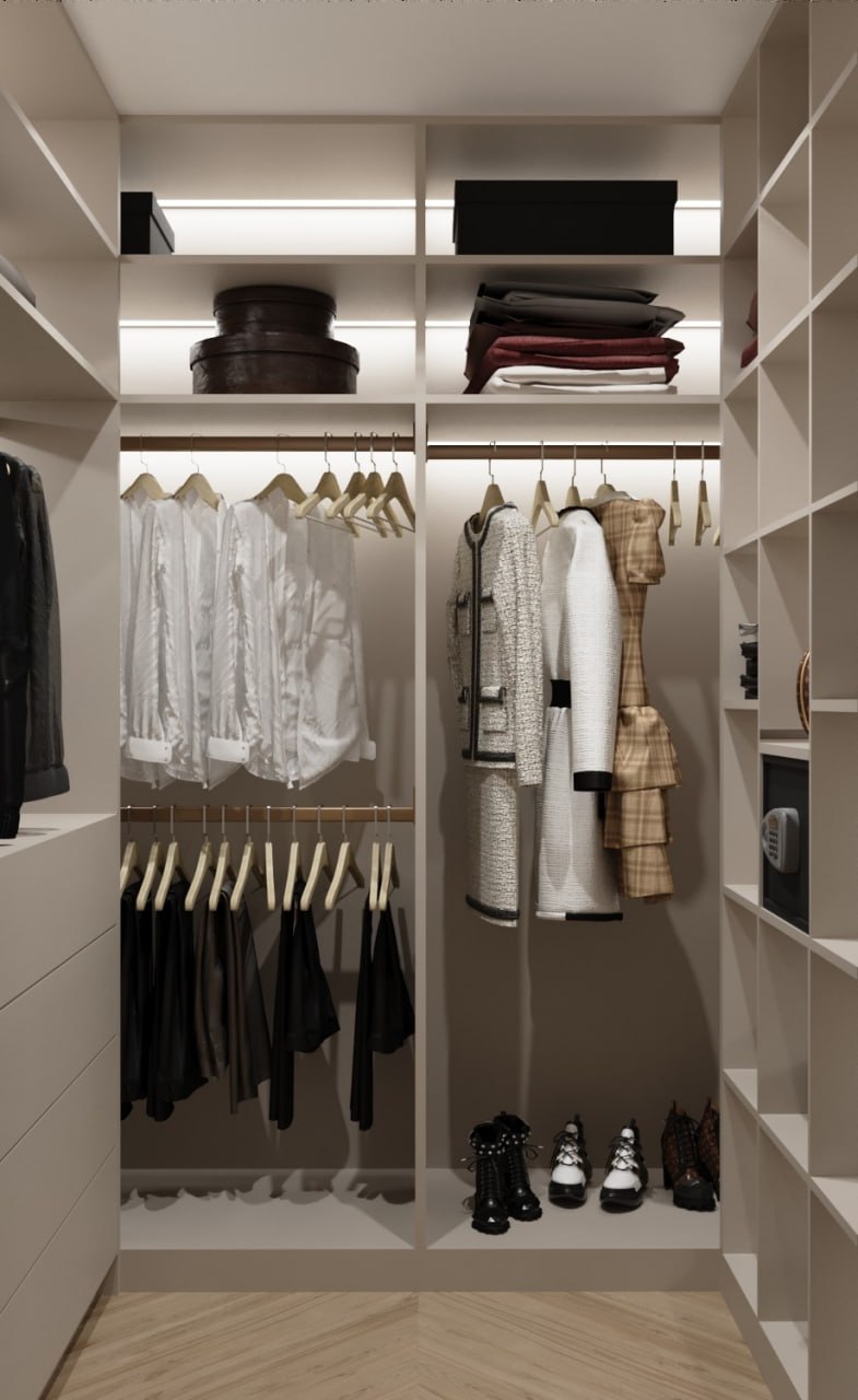 дом в п. Ушаково 130м2 — Гардеробная