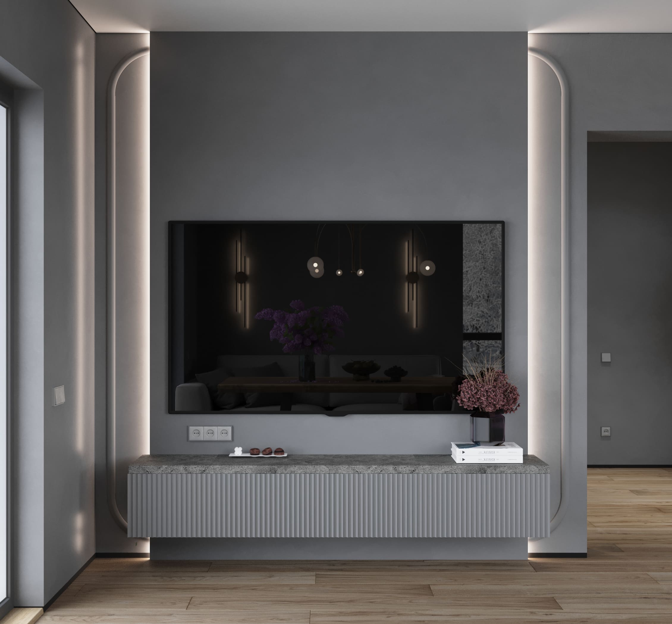 дом в п. Ушаково 130м2 — Кухня-гостиная