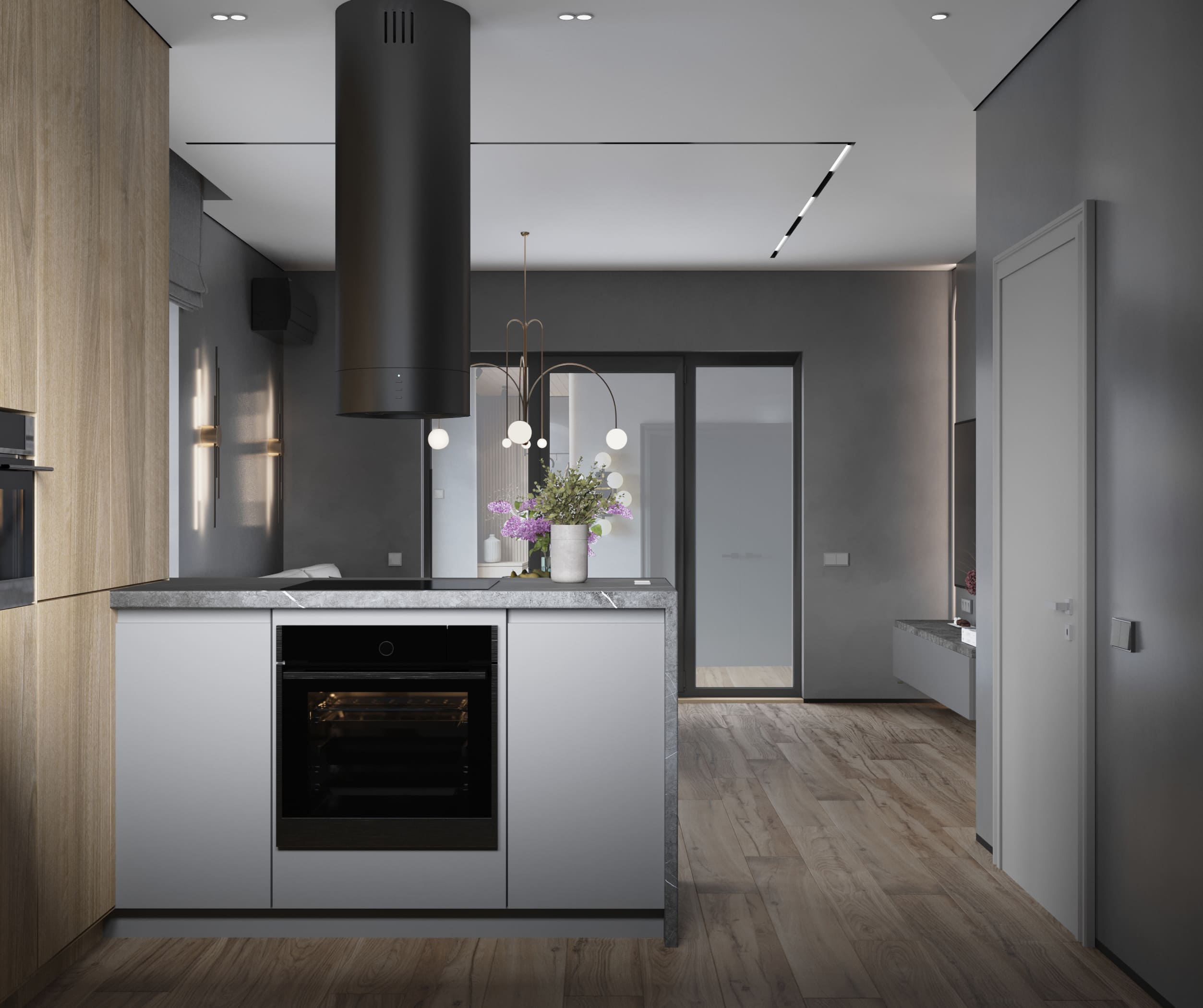 дом в п. Ушаково 130м2 — Кухня-гостиная