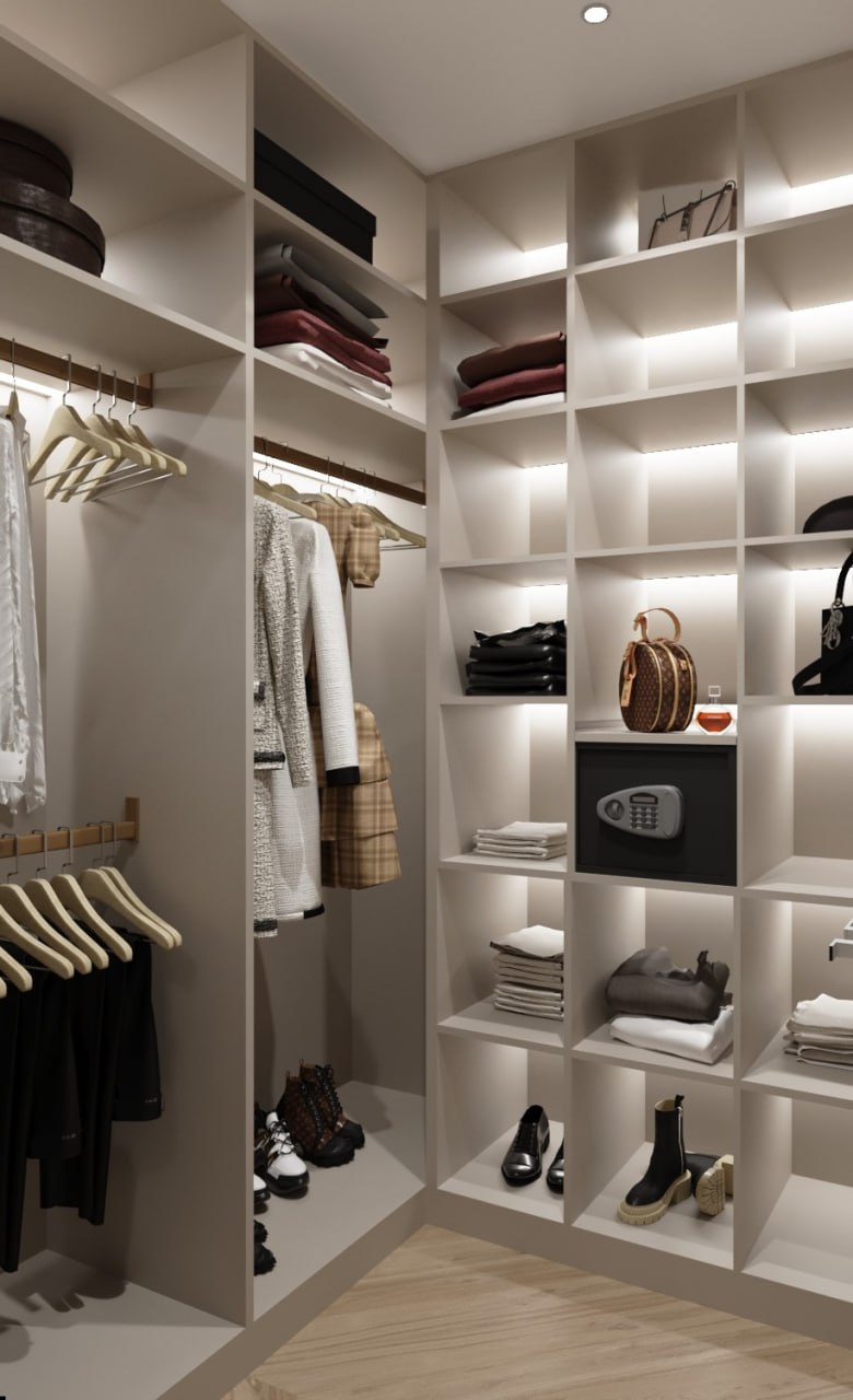 дом в п. Ушаково 130м2 — Гардеробная