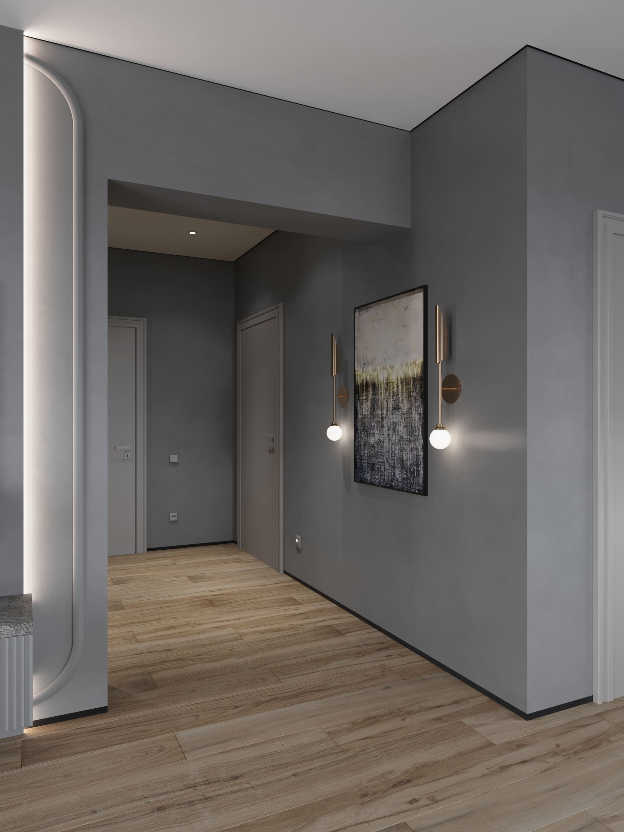 дом в п. Ушаково 130м2 — Кухня-гостиная